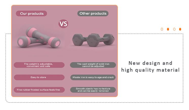 Lady Uso in casa piccolo manubrio di peso regolabile da 5 in 1 Lady Uso in casa piccolo manubrio di peso regolabile da 5 in 1