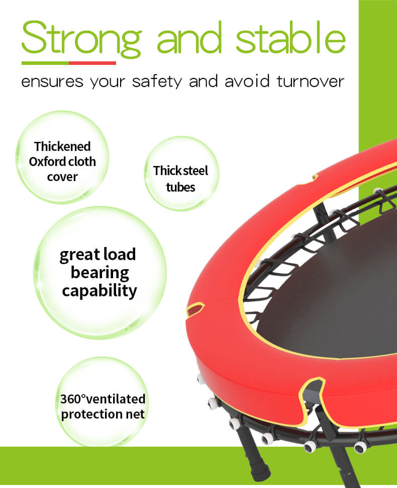 Trampolino rotondo da 55 pollici con rete di recinzione