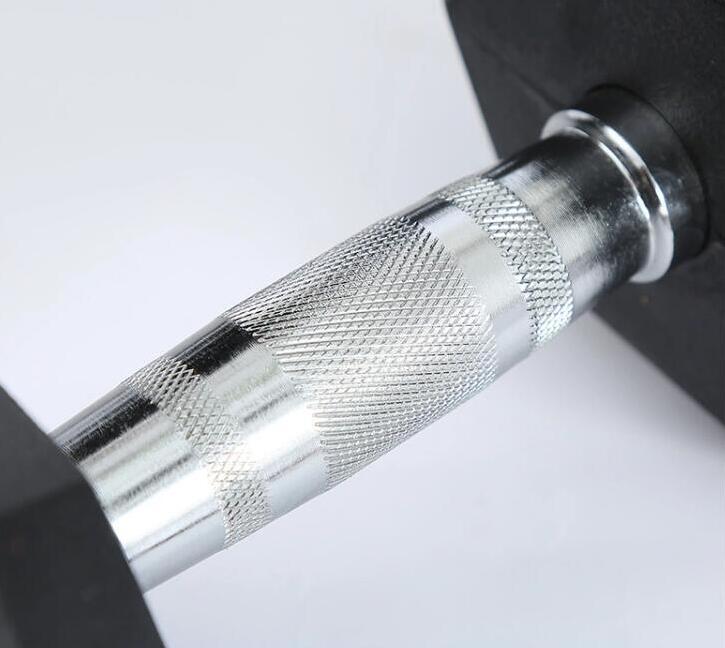 Dumbbell esagonale con rivestimento in gomma colorato (LB)