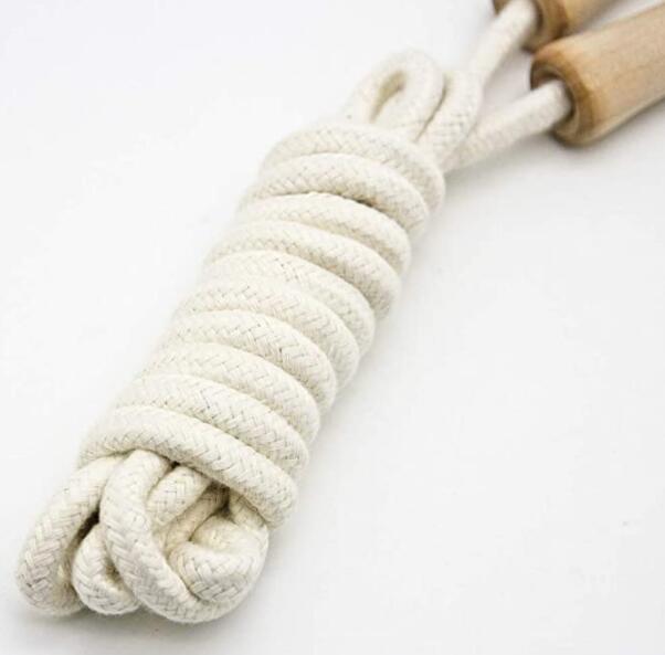 Corda per saltare in legno intrecciata intrecciata per bambini Corda per saltare in legno intrecciata intrecciata per bambini