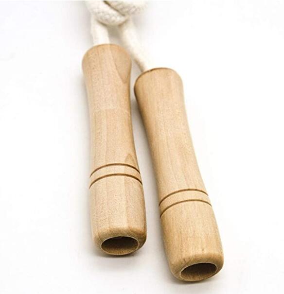 Corda per saltare in legno intrecciata intrecciata per bambini Corda per saltare in legno intrecciata intrecciata per bambini