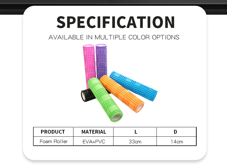 Logo di colore personalizzato Logo Round Round Eva Mace Yoga Schival rullo con spinale