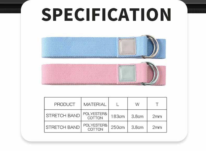 Cinturino da yoga non elastico all'ingrosso con fibbia Cinturino da yoga non elastico all'ingrosso con fibbia