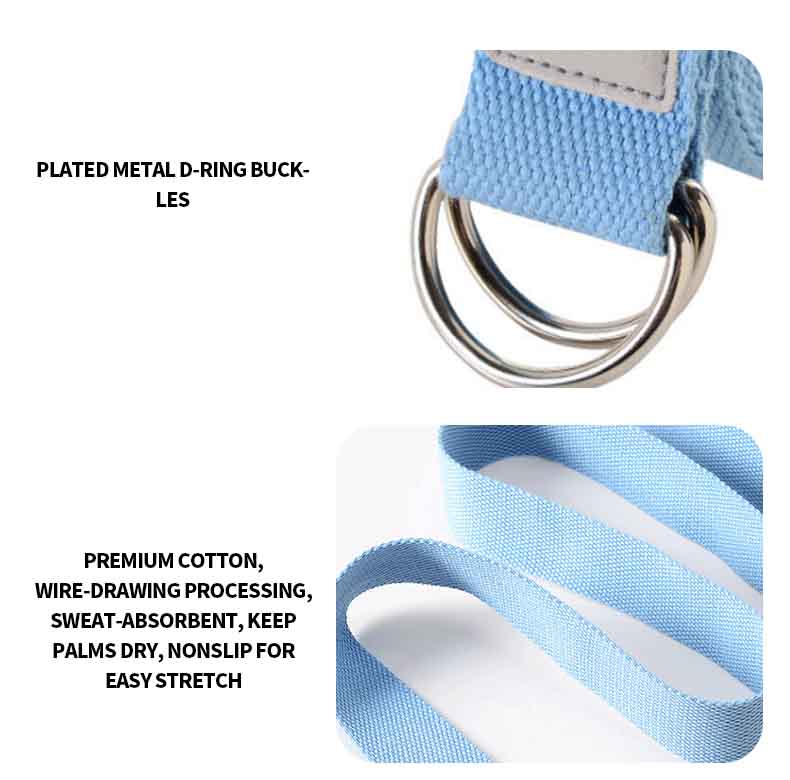 Cinturino da yoga non elastico all'ingrosso con fibbia Cinturino da yoga non elastico all'ingrosso con fibbia