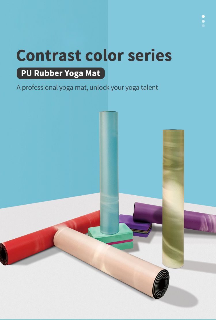 Tappetino da yoga in gomma naturale colorato