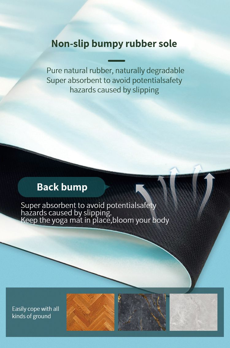 Tappetino da yoga in gomma naturale colorato