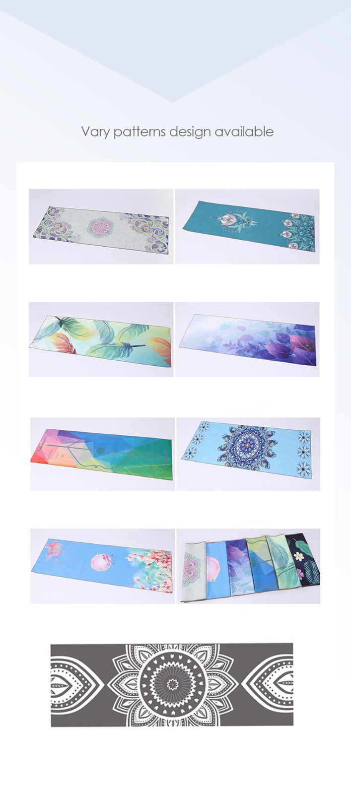 Asciugamano da yoga in microfibra