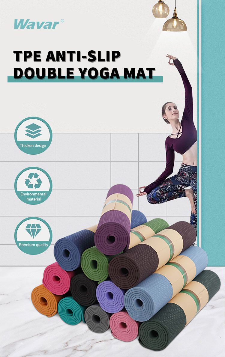 Tappetino di fitness senza slip extra-large TPE