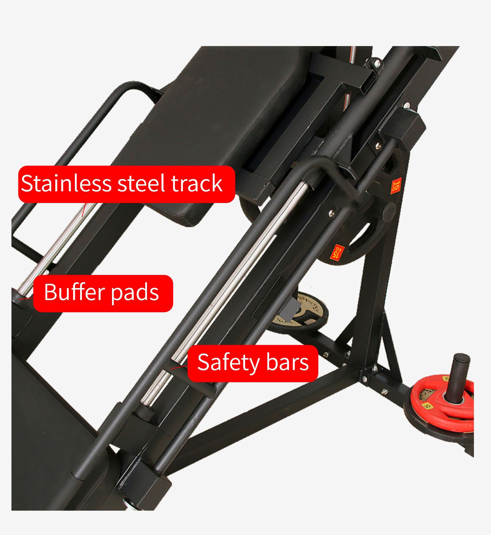 Macchina per pressione della gamba doppia funzionale Macchina per pressione della gamba doppia funzionale