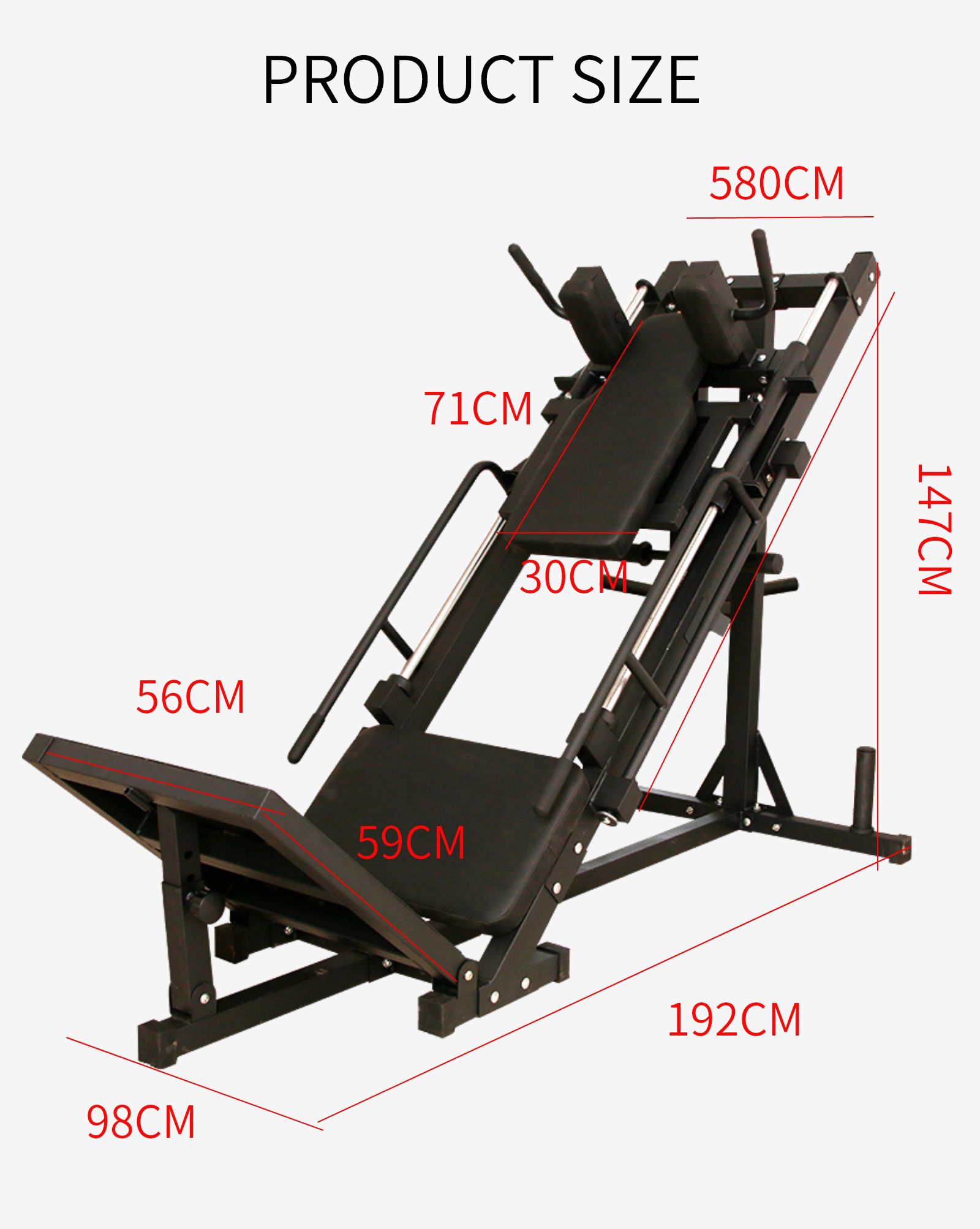 Macchina per pressione della gamba doppia funzionale Macchina per pressione della gamba doppia funzionale