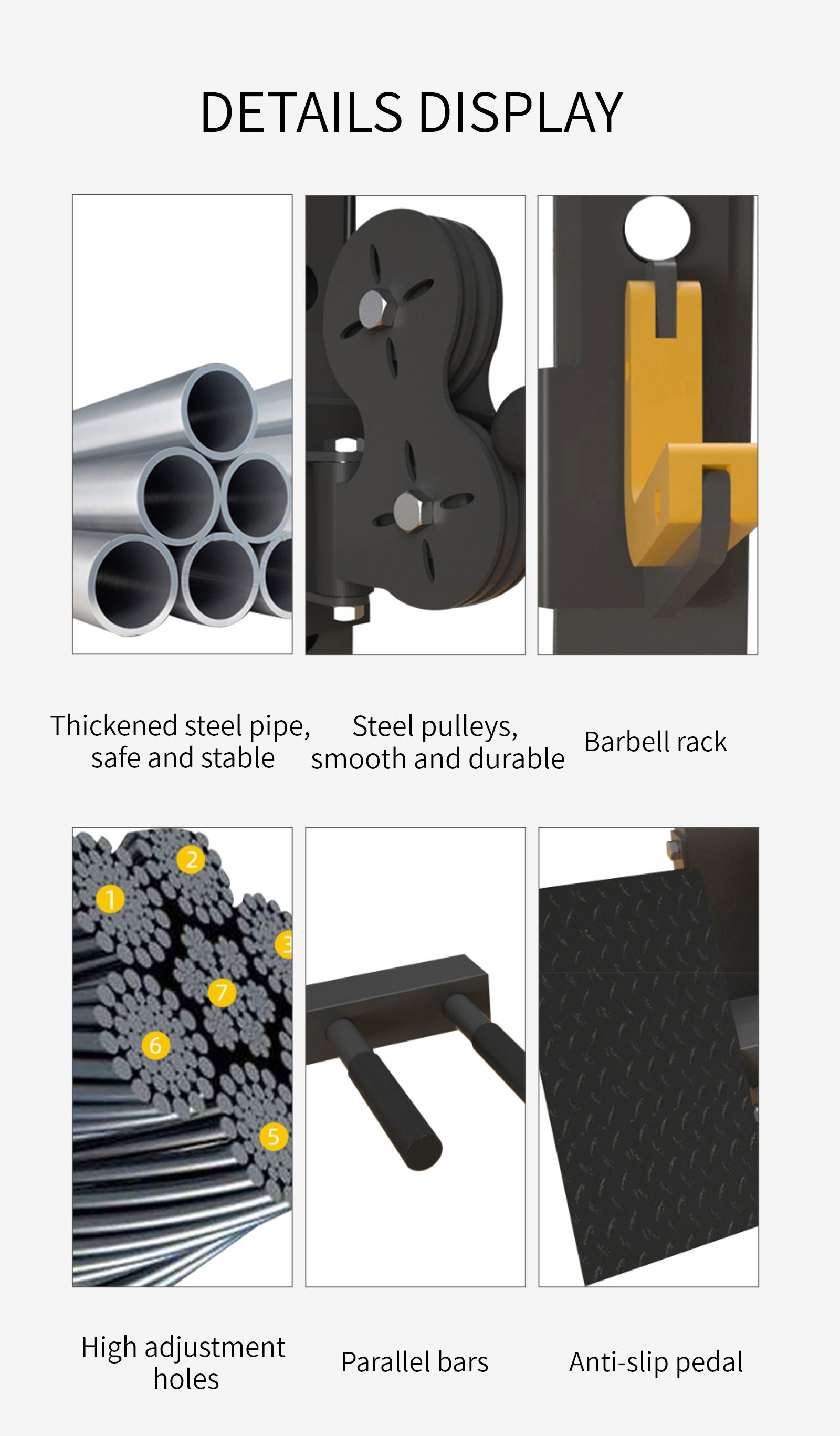 Macchina puleggia di squat multifunzionale Macchina puleggia di squat multifunzionale