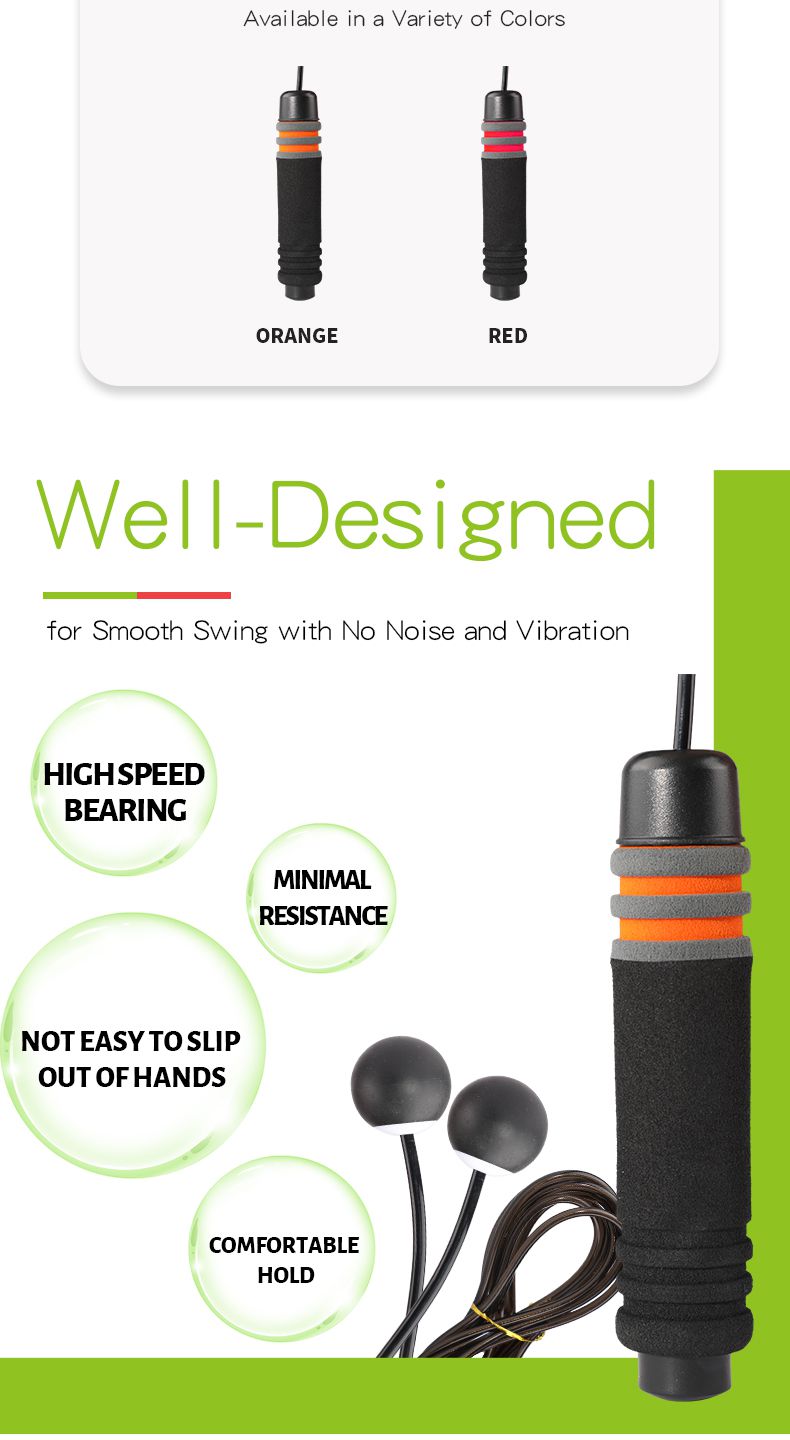 Cuscinetti all'ingrosso cuscinetto in acciaio corde di salto in acciaio con due blocchi ponderati in fabbrica