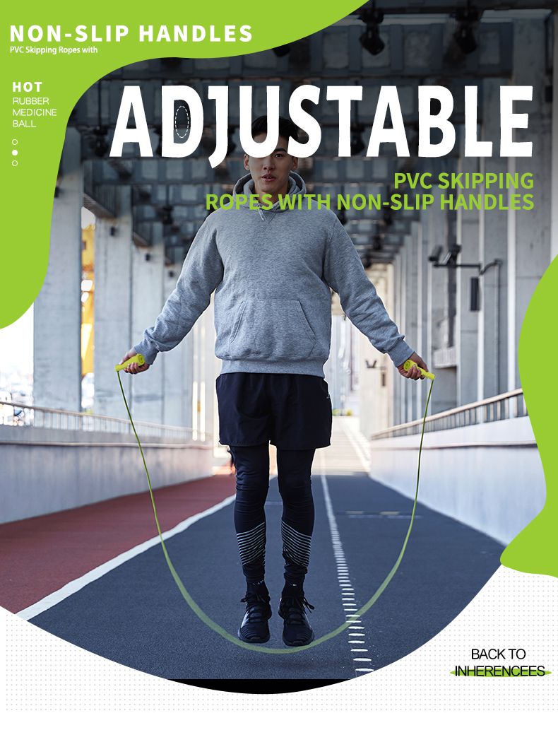 Falza di salto in PVC regolabile con manici non slip Falza di salto in PVC regolabile con manici non slip