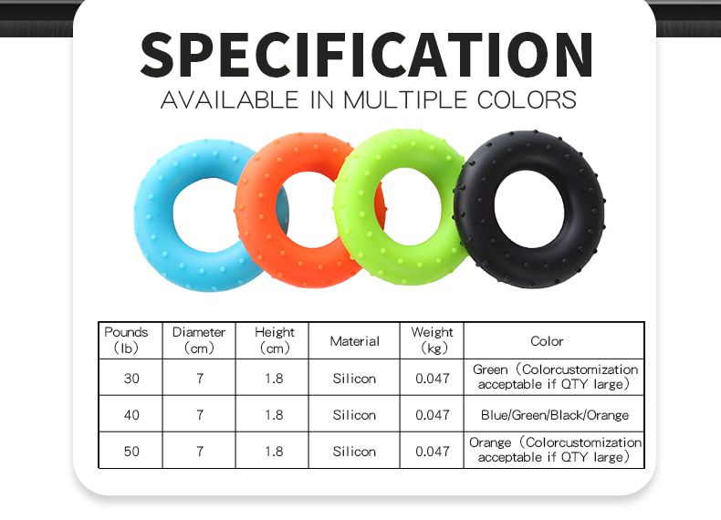 Anello di allenamento a mano in gomma tennikoit Anello di allenamento a mano in gomma tennikoit