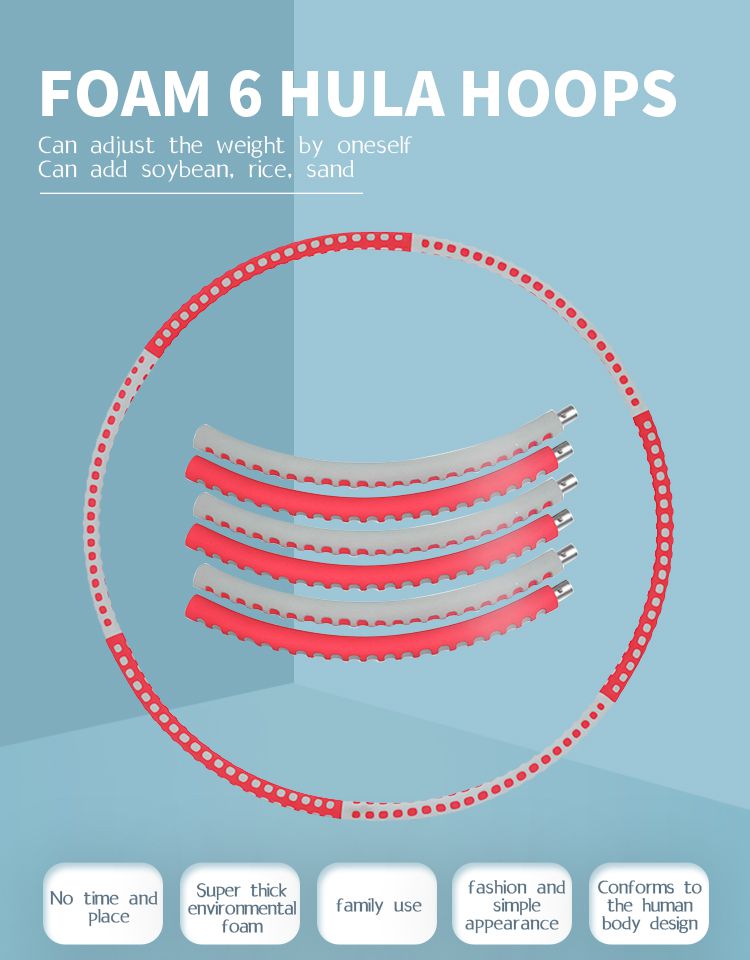 Hoop hula ponderato con massaggio bump