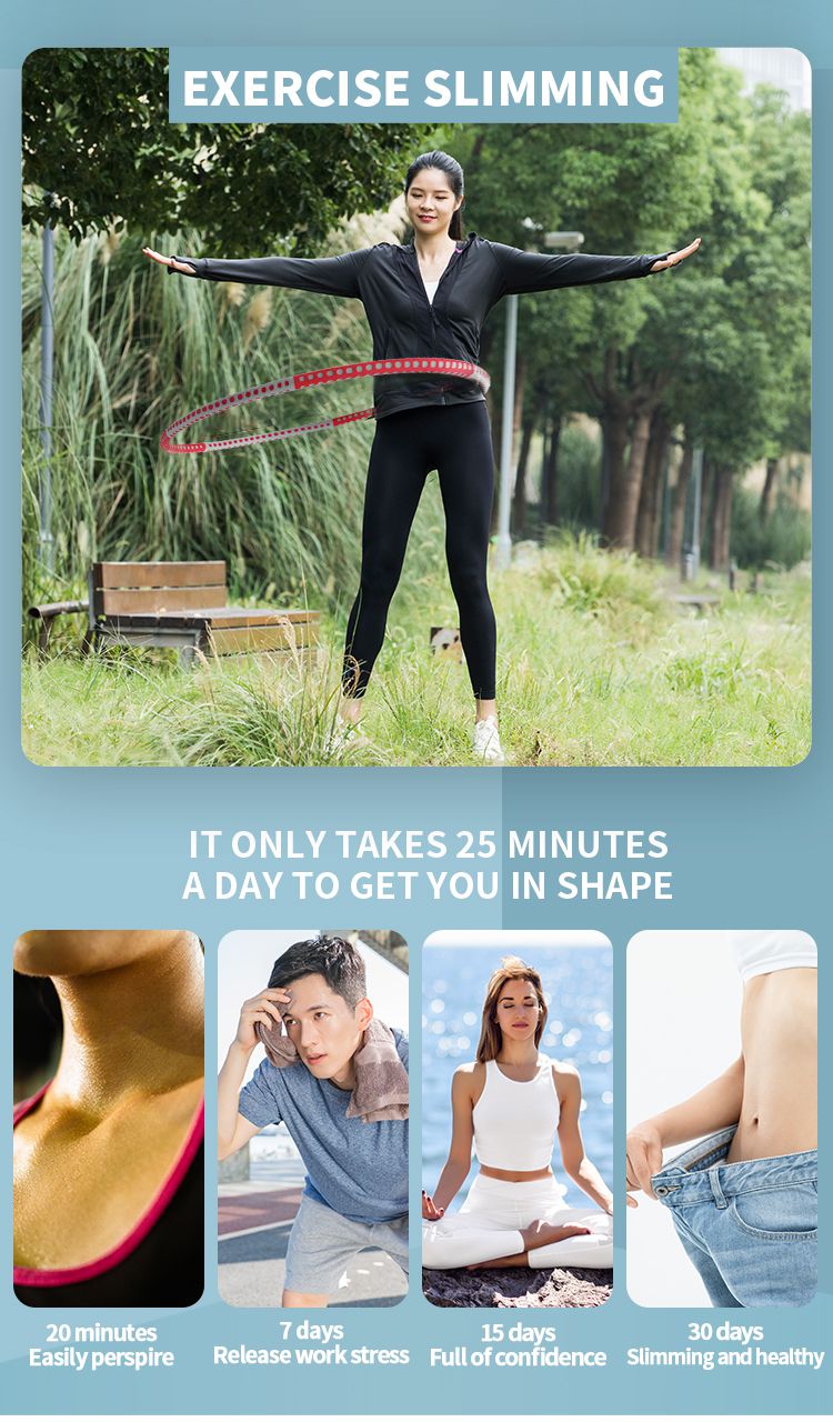 Hoop hula ponderato con massaggio bump