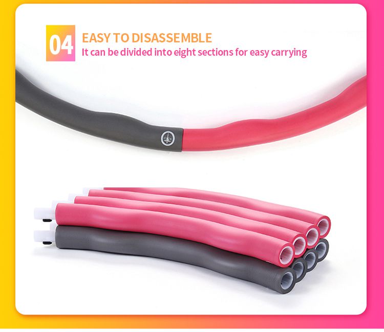 Hoop hula staccabile in cotone in cotone in PVC Hoop hula staccabile in cotone in cotone in PVC