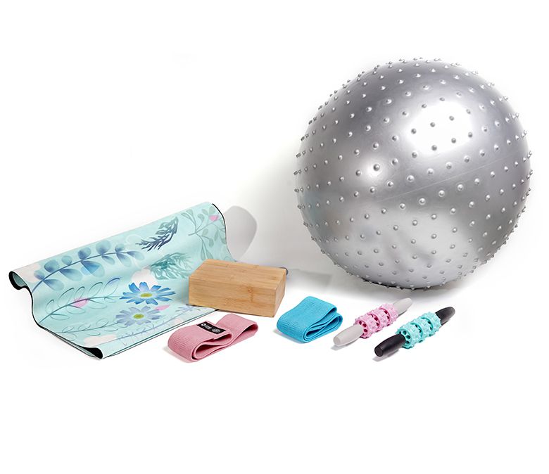 Set di massaggio da asciugamano da yoga in pelle scamosciata