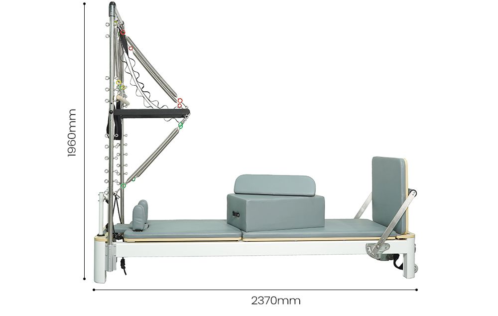 Riformatore Pilates semi elevato in lega di alluminio