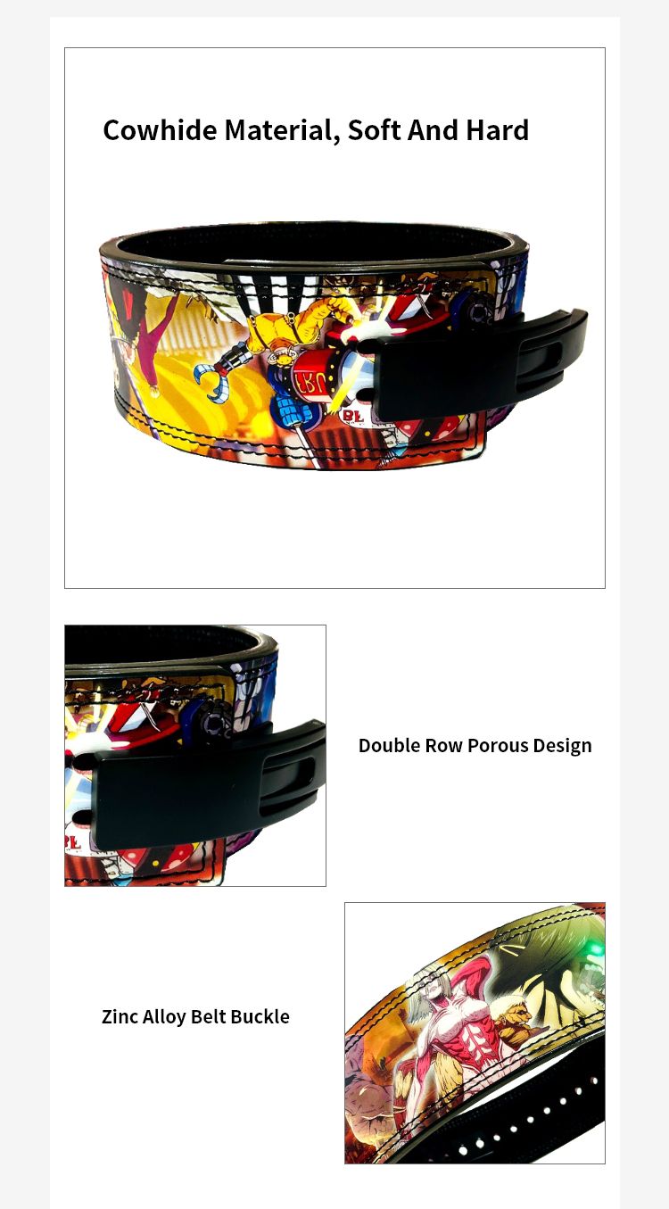 Nuova cintura di sollevamento pesi di stampa anime di arrivo