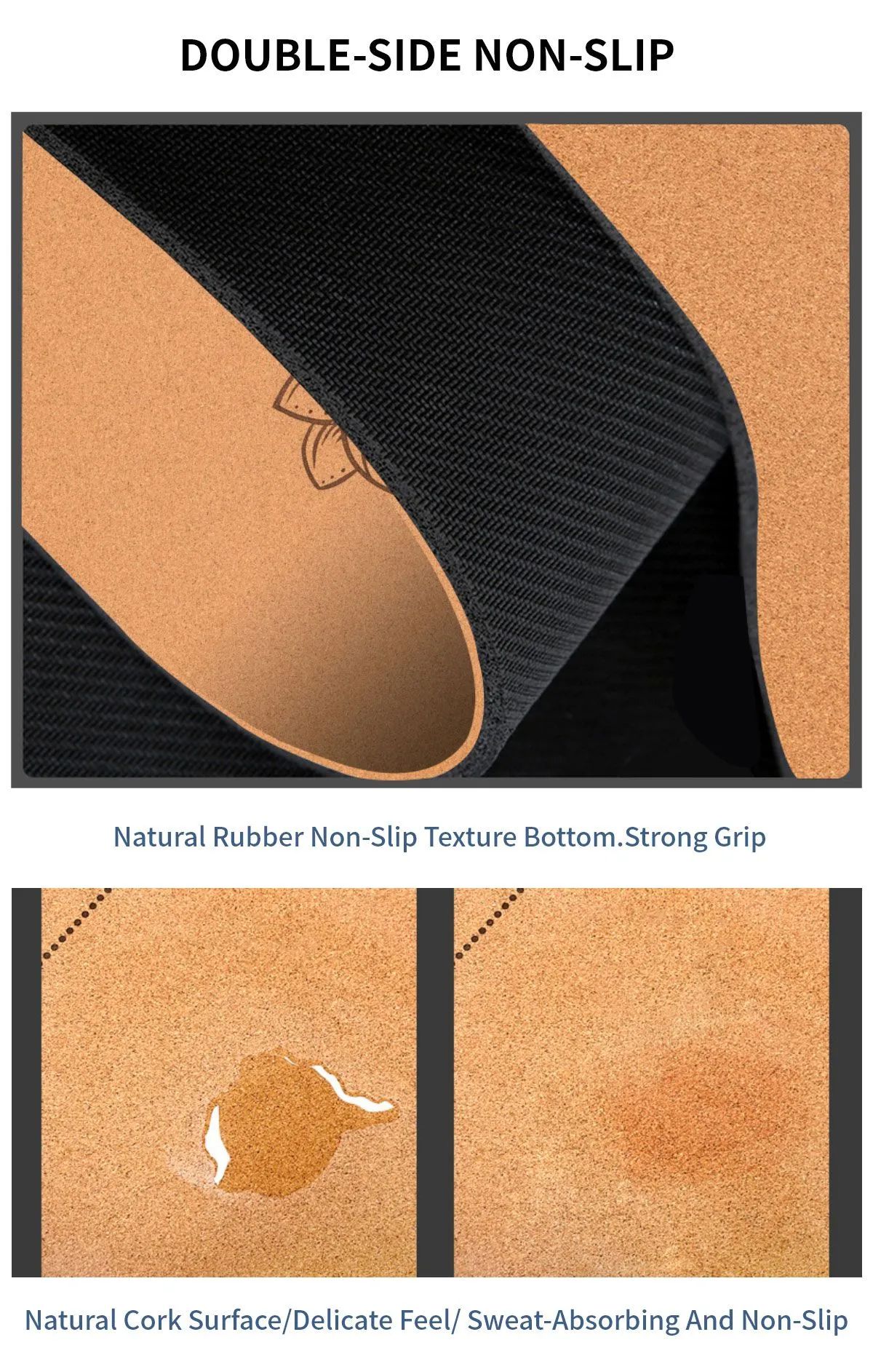 Tappetino da yoga in gomma naturale rotonda