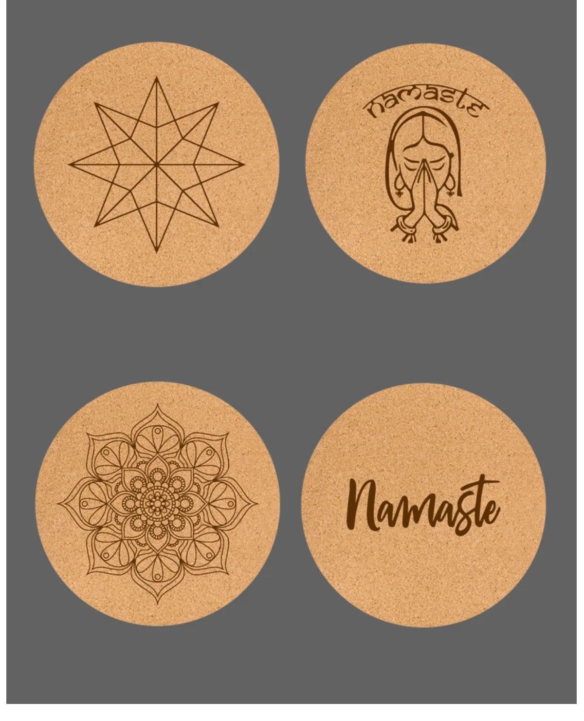 Tappetino da yoga in gomma naturale rotonda