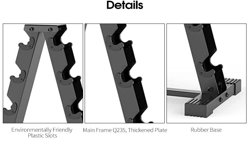 Un rack a forma di manubri Un rack a forma di manubri