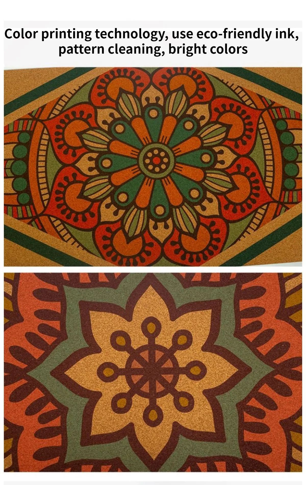 Tappetino da yoga in gomma naturale stampato botanico