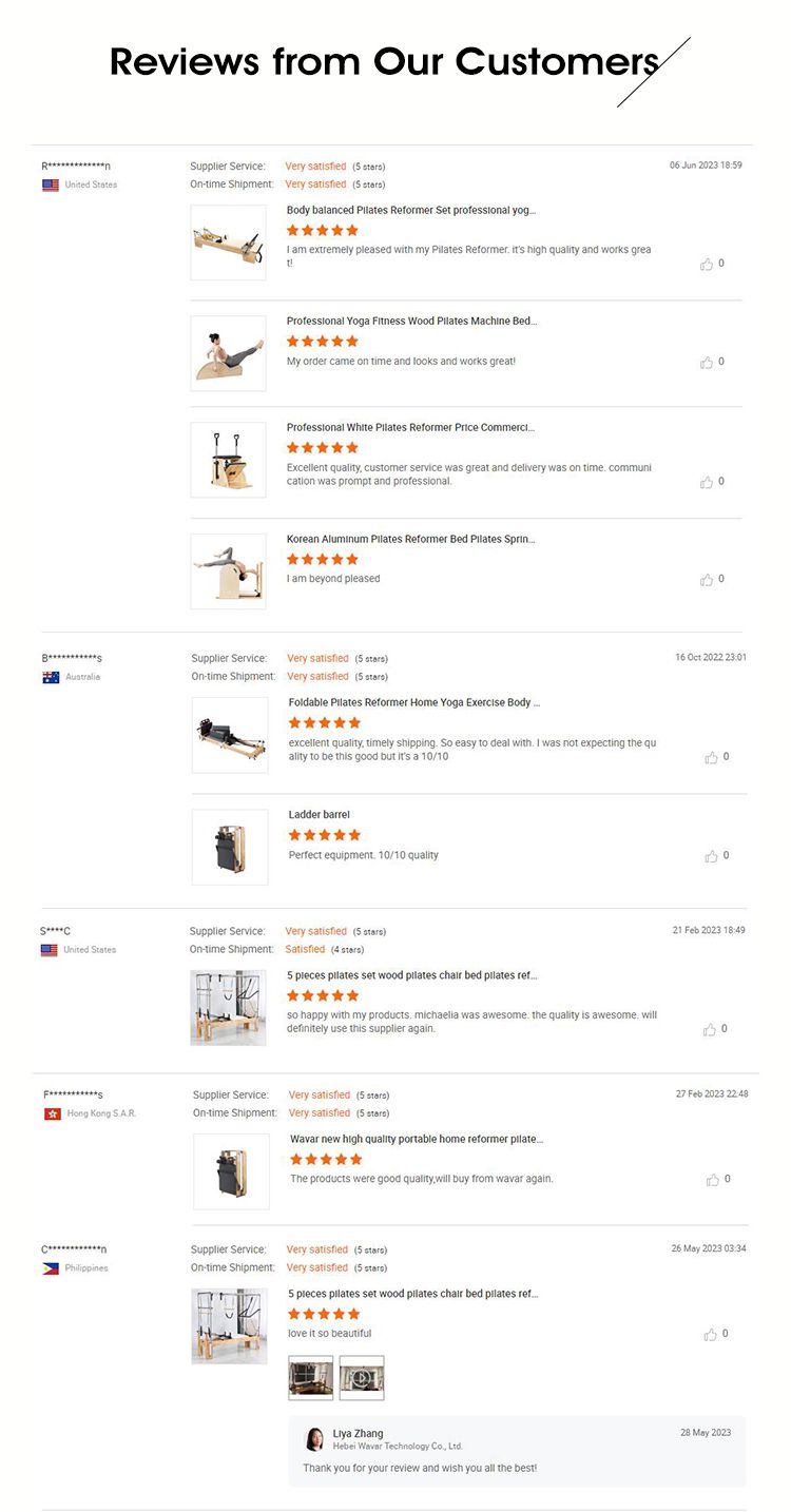 Alluminio pieghevole Pilates Riformatore Body building commerciale di alta qualità di alta qualità