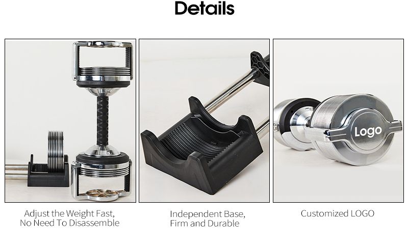 Manubri in acciaio puro elettroplati regolabili