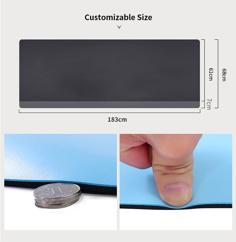 Tappetino da yoga in gomma PU ad alta densità con presa superiore per lo yoga caldo Tappetino da yoga in gomma PU ad alta densità con presa superiore per lo yoga caldo