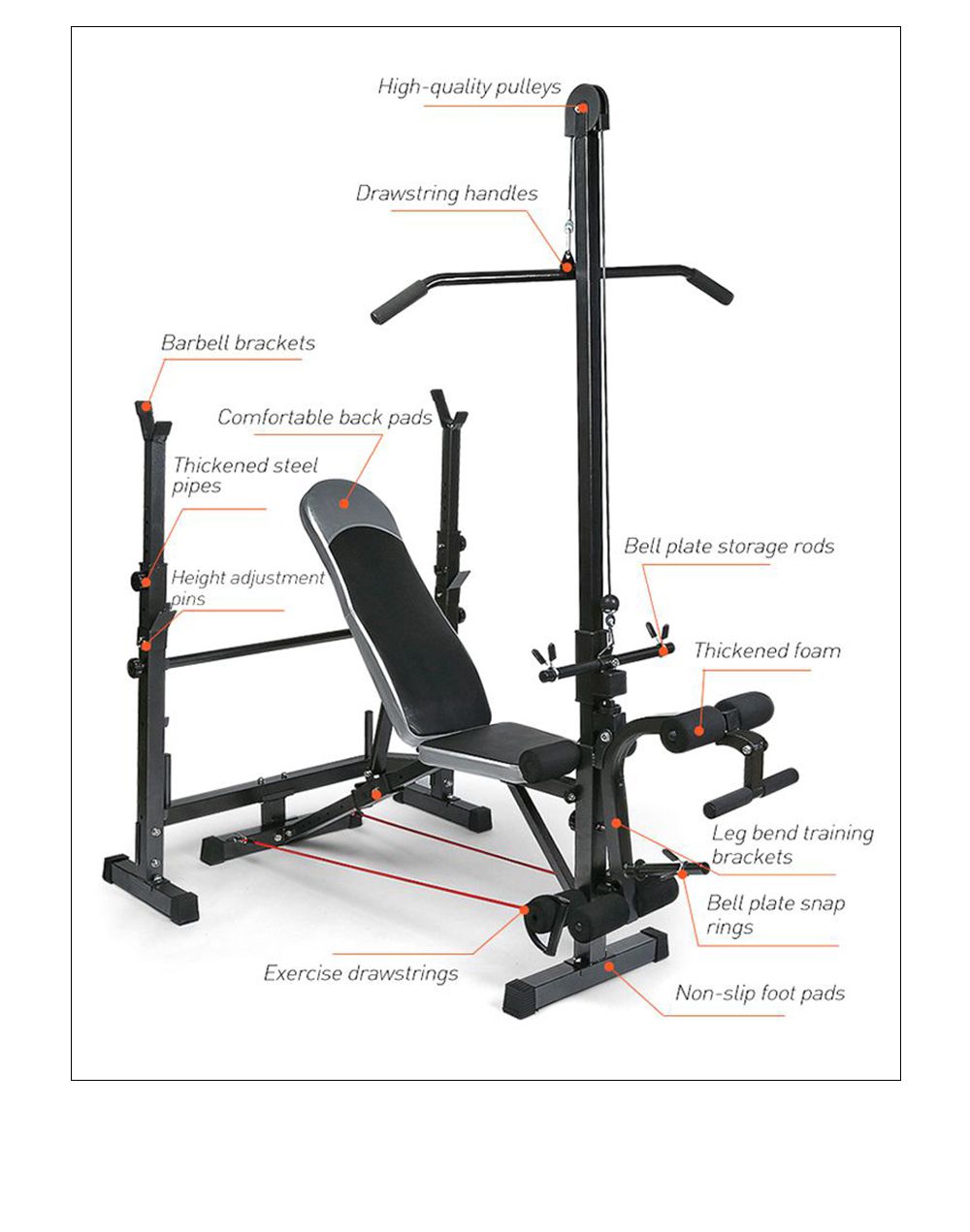 Bancell bar press rack siet panca