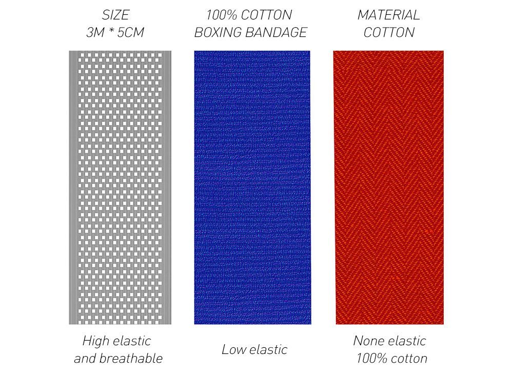 100% di bendaggio di boxe di cotone 100% di bendaggio di boxe di cotone