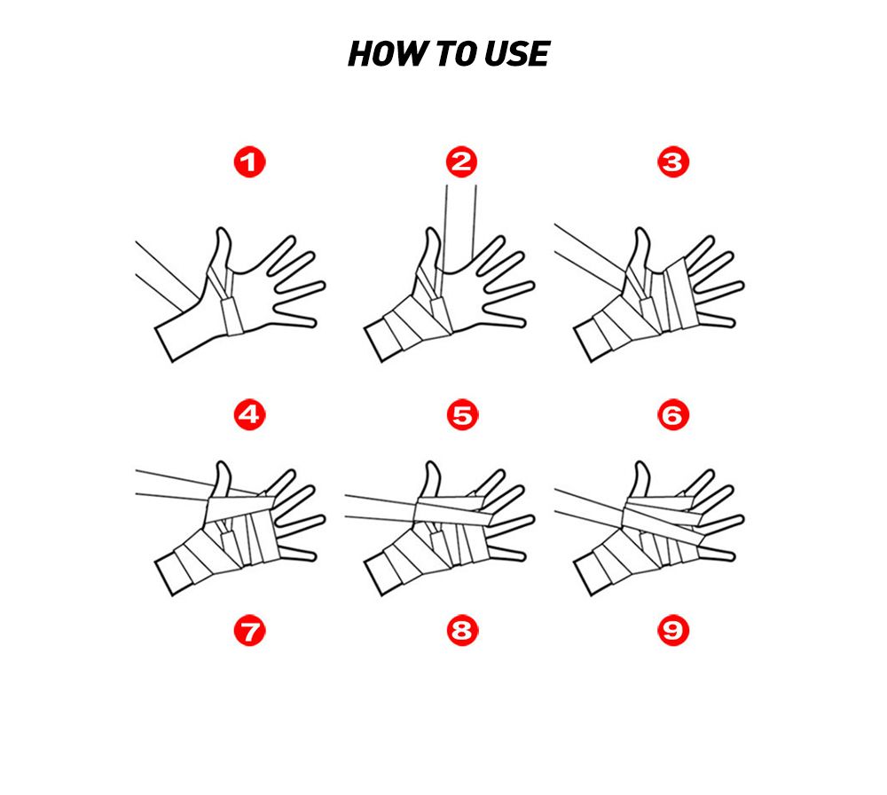 100% di bendaggio di boxe di cotone 100% di bendaggio di boxe di cotone