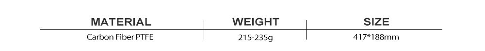 Raccolto singolo PTFE in fibra di carbonio offensiva Raccolto singolo PTFE in fibra di carbonio offensiva