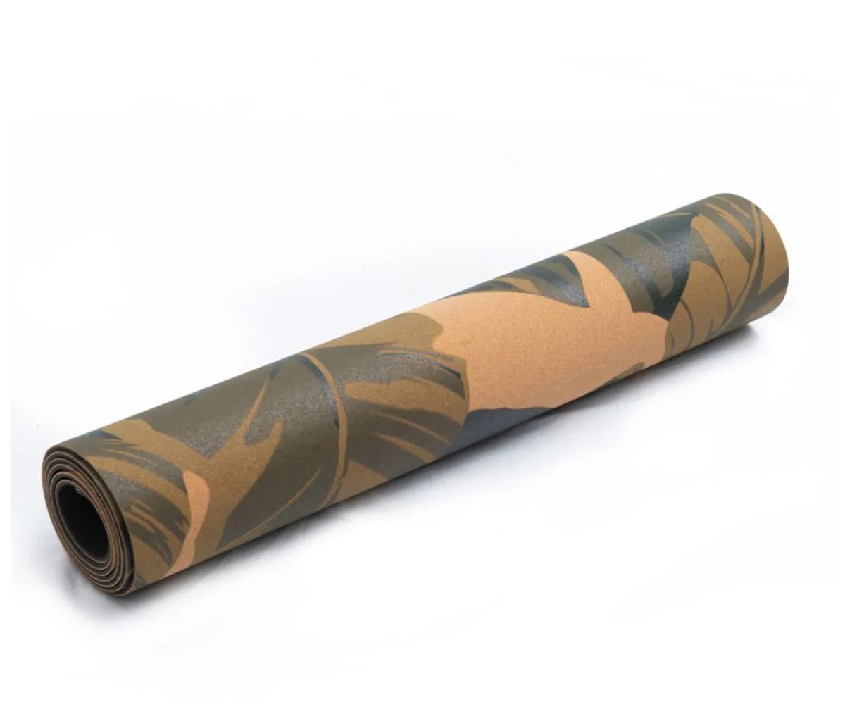 Quality Plant Pattern Cork TPE Yoga Mat