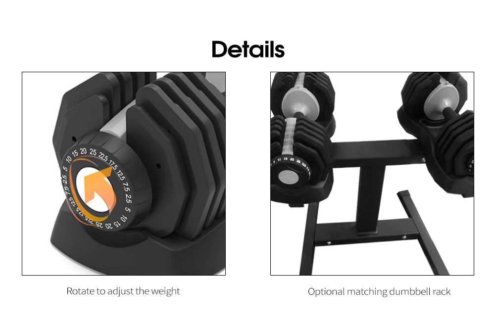 Dumbbell regolabile in palestra e manubrio staccabile in casa