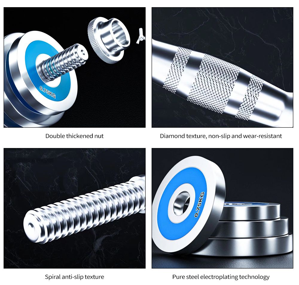 Kit combinato con bilanciere in acciaio solido