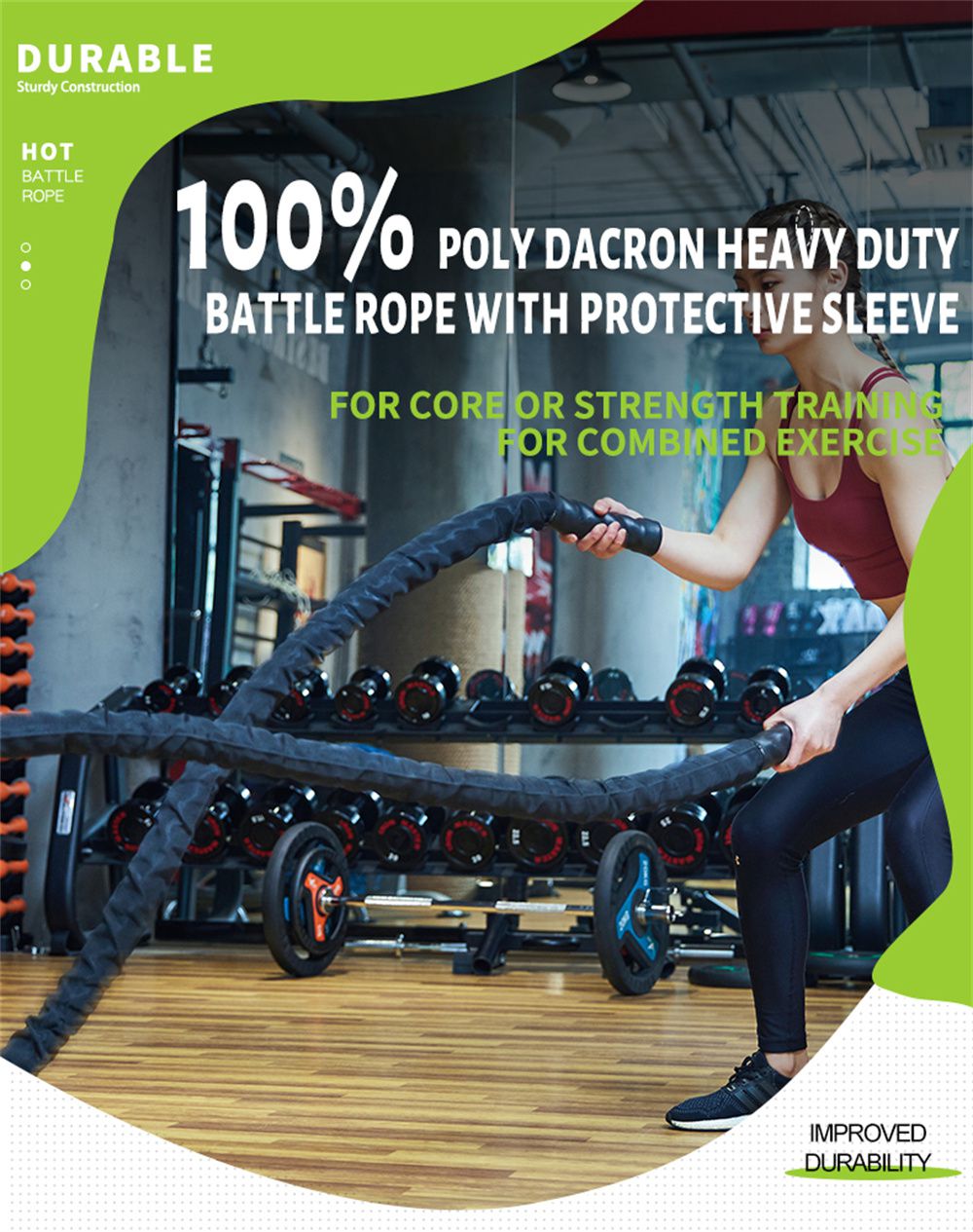 Battle Ropes Allenamento con manica protettiva