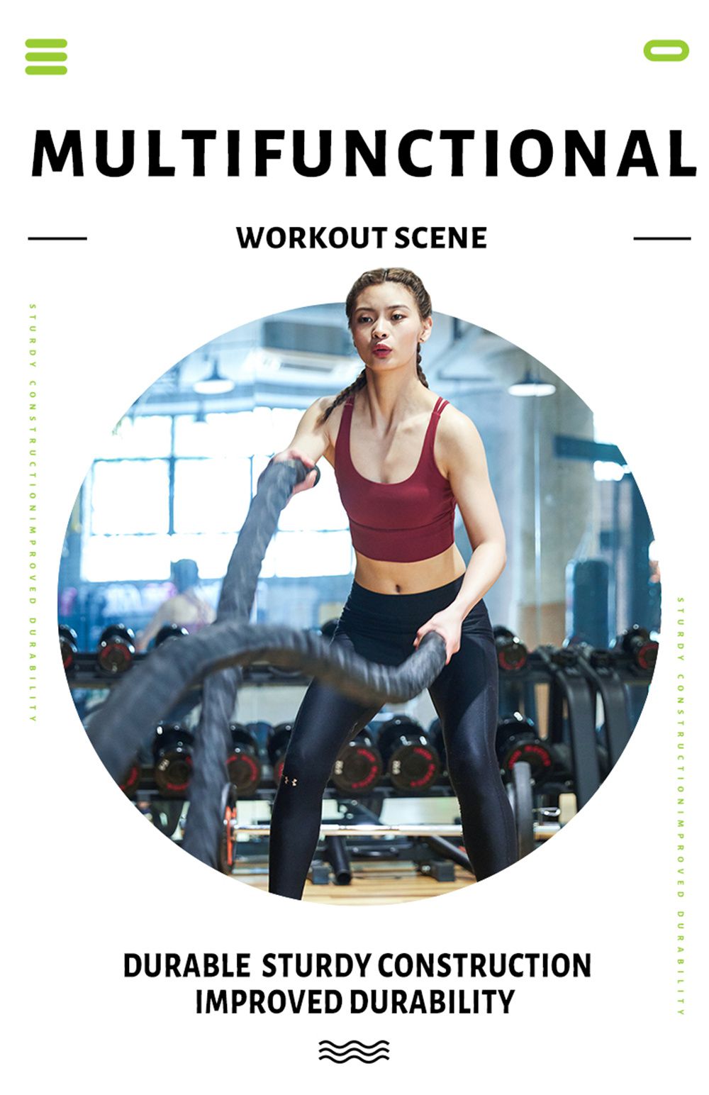 Battle Ropes Allenamento con manica protettiva