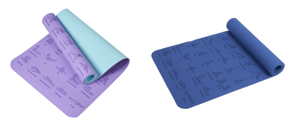 Modello personalizzato Eco-friendly TPE Yoga tappetino Modello personalizzato Eco-friendly TPE Yoga tappetino