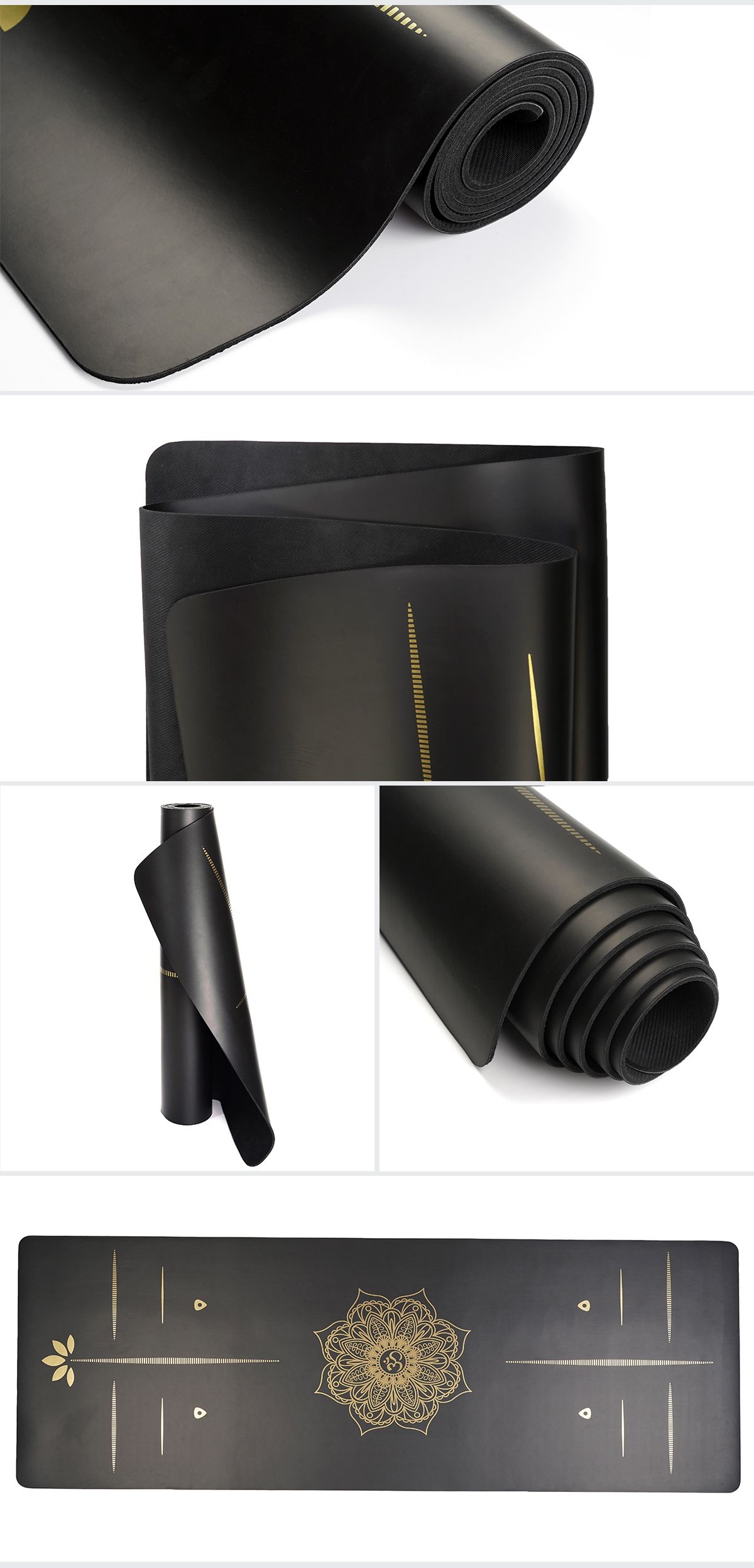 Tappetino yoga in gomma Bronzing PU 5mm