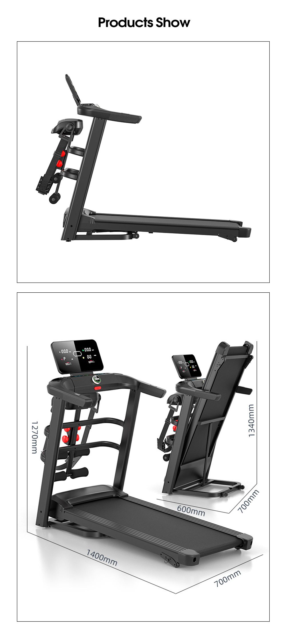 Tapis roulant semi-commerciale pieghevole