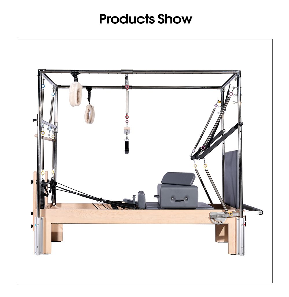 3 su 1 Maple Reformer Yoga Pilates Reformer Full Trapeze