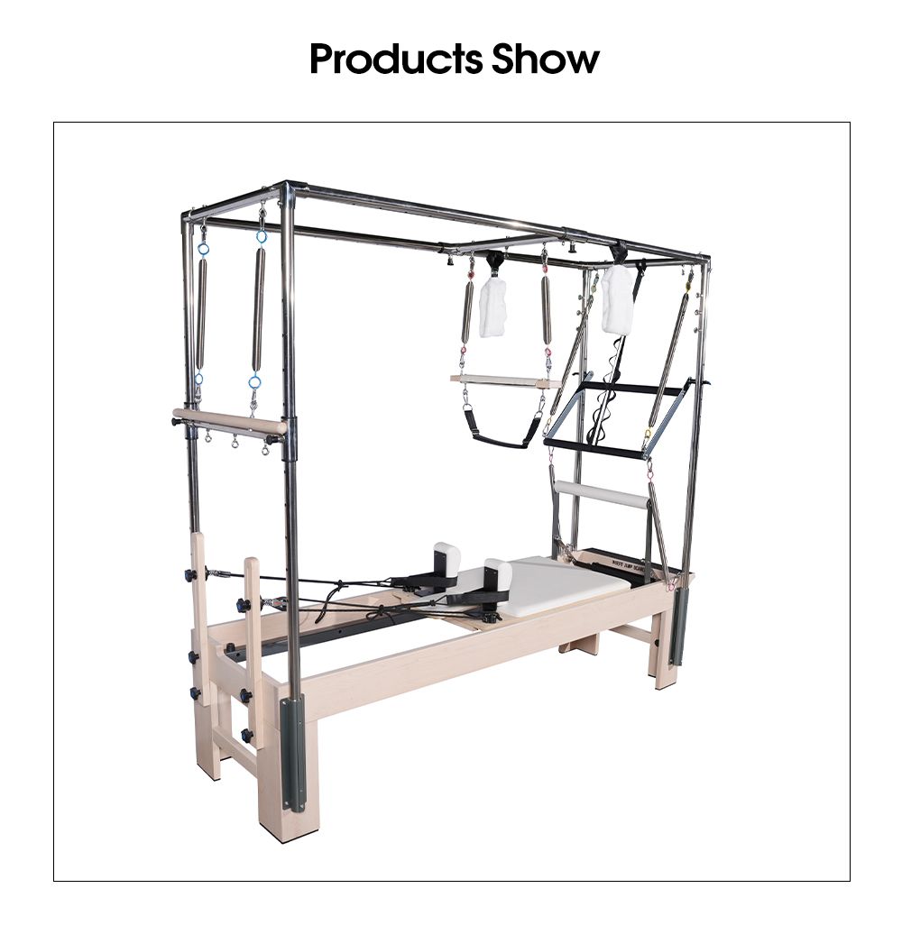Pilates Studio Maple Wood Pilates Cadillac Reformer con trapezio completo