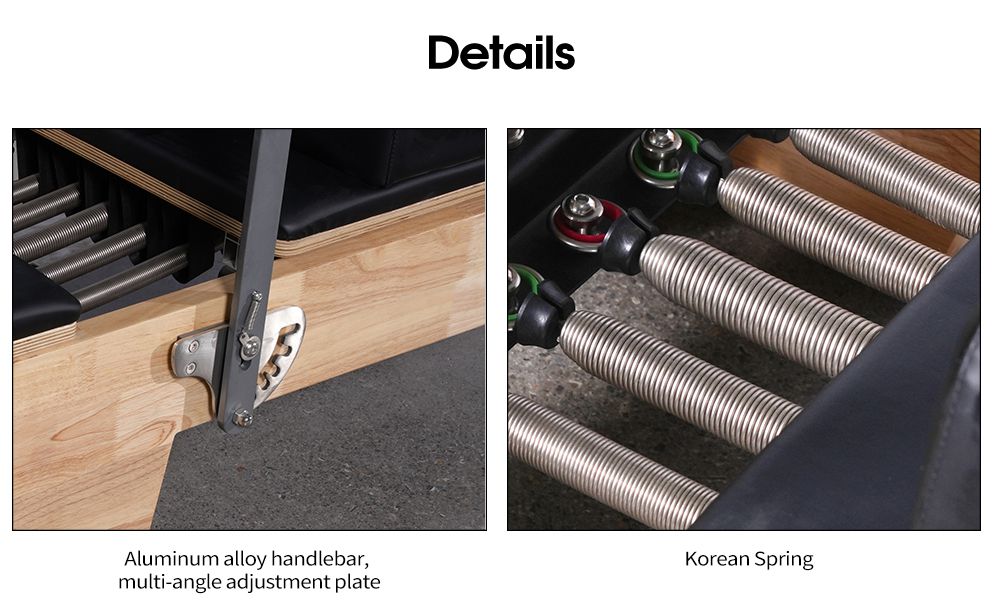 USARE COMUNITO ESERCIZIO CORPO SLIDE CORE LETTO COVERE IN LEGNO PILATES RIFORMER MIUTO TRAPEZIONE CON TOWER