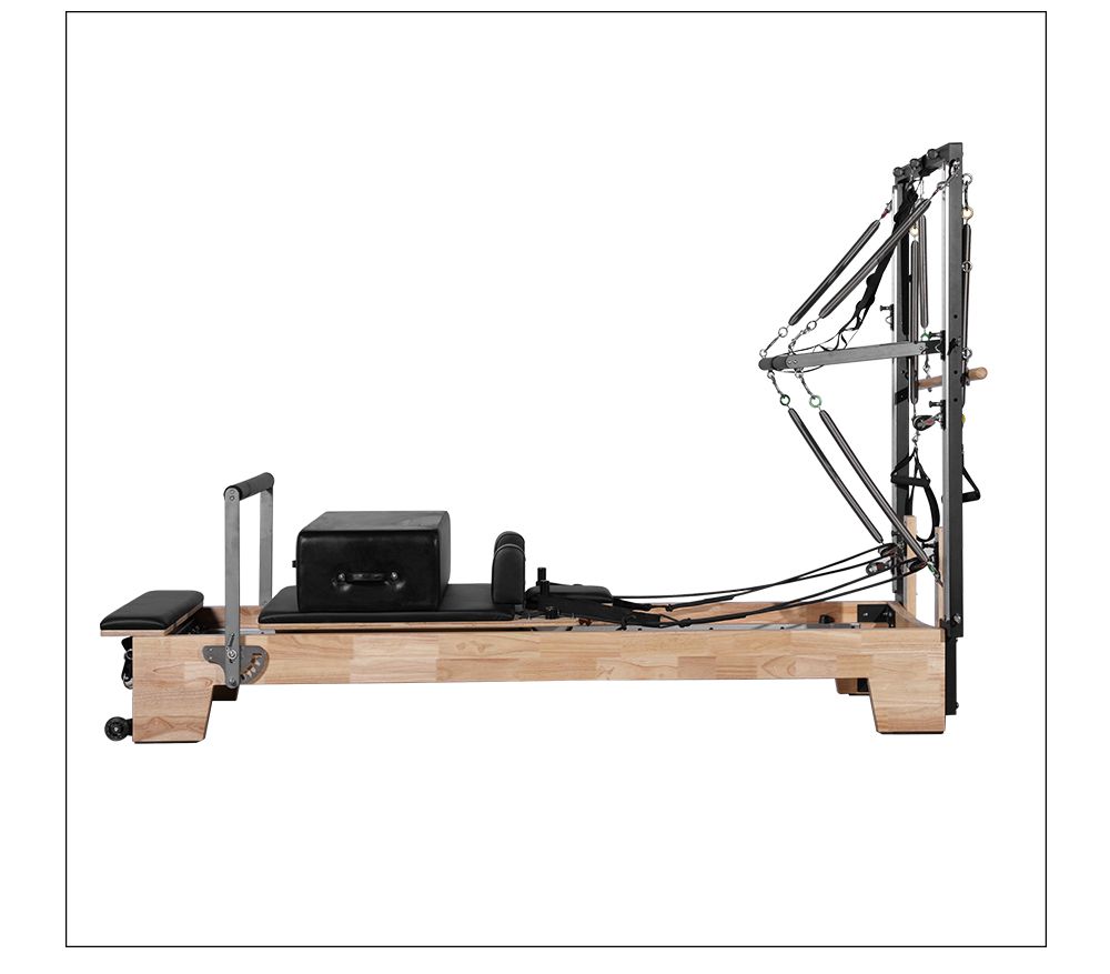 USARE COMUNITO ESERCIZIO CORPO SLIDE CORE LETTO COVERE IN LEGNO PILATES RIFORMER MIUTO TRAPEZIONE CON TOWER