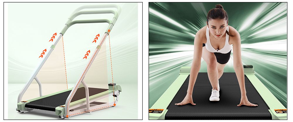 Tapis roulant di piega non potente.