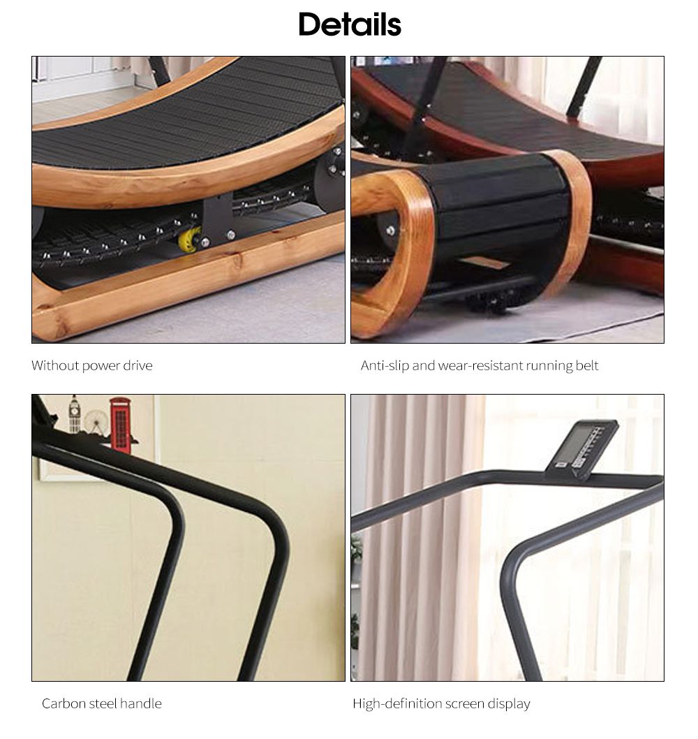 Tapis roulant meccanico in legno non elettrico in legno Tapis roulant meccanico in legno non elettrico in legno