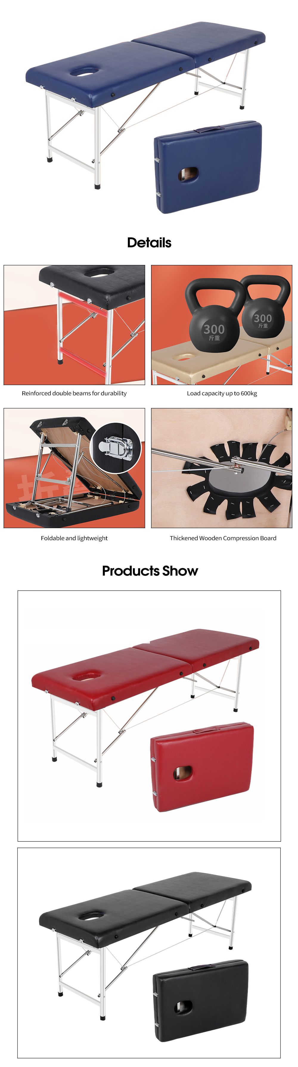 Tavolo da massaggio pieghevole portatile Tavolo da massaggio pieghevole portatile